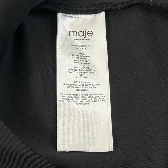 Maje Terrasse With Love Hoodie Sweatshirt Pullover Black - Picture 9 of 9